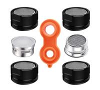 ZORVYN 6 Pezzi Set Rompigetto Rubinetto, Filtri per Rubinetti, Aeratori in Plastica per Rubinetti, Filtro Rubinetto per Bagno e Cucina, con 1 Chiave per Mischiatore (M24)