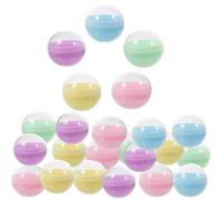 ZORVYN 60 Piccole Sfere Rotonde, Capsule in plastica Trasparente, Palline acriliche riempibili, Ideali per Decorazioni Natalizie e Piccoli Oggetti (Trasparente)