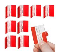 ZORVYN 8 pezzi cerniere acriliche piccole, autoadesive e pieghevoli, cerniere per pianoforte, armadietti, mobili fai da te, ante e mobili, cerniera per ante cucina, cerniere salice (Trasparente)