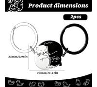 ZORVYN coppia portachiavi con gatto, regali di coppia, fidanzato, migliore amica, per anniversario, d'amore per lui e lei, per donne e amici, San Valentino, Natale, regalo di compleanno per amicizia