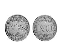 ZORVYN Set di 2 Monete Decisione Poker - YES/NO Gettoni in Metallo per Texas Hold’em, Cash Game e Tornei, con Custodia
