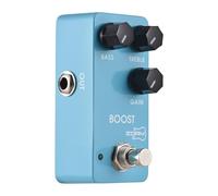 Zory Chitarra Boost Effetti Pedale Professionale Bass Treble Guadagno 2 Band EQ Controllo True Bypass Electric Chitarra Boost Effettore per Performance Studio Alluminio Lega Blu Light