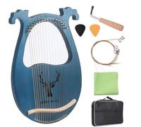 ZORZA Arpa a Lira a 16 Corde Legno Massello Di Mogano,Strumento a corde,con Chiave Sintonia e Borsa Nero,Regalo Per Principianti, Adulti, Amante Della Musica Per Bambini,A01