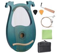 ZORZA Arpa a Lira a 16 Corde Legno Massello Di Mogano,Strumento a corde,con Chiave Sintonia e Borsa Nero,Regalo Per Principianti, Adulti, Amante Della Musica Per Bambini,A04