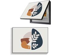 ZORZA Coperchio Contatore Elettrico Decorativo Interno,Quadro Copri Quadro Elettrico Decorativo Appeso,con Staffa per Asta Idraulica,Telaio in Lega di Alluminio,A02,40x30cm/15.7x11.8inch