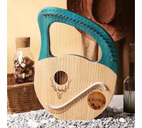 ZORZA Lyre Harp 16 Strings Lyre Arpa A Lira A 24 Corde,Legno Massello Di Mogano Musical Strument,Con Strumento Di Accordatura Pickup,Per Principianti, Adulti,Amante Della Musica,004,24 strings