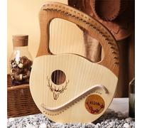 ZORZA Lyre Harp 16 Strings Lyre Arpa A Lira A 24 Corde,Legno Massello Di Mogano Musical Strument,Con Strumento Di Accordatura Pickup,Per Principianti, Adulti,Amante Della Musica,005,24 strings