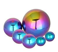 zosenda Sfera per Palline Decorative da Giardino in Acciaio Inossidabile, 6 Pezzi 50-150 mm Multicolore lucidata a Specchio Sfera da Giardino Riflettente Pre-forata per Decorare la Casa e il Giardino