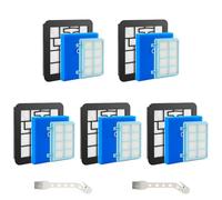 Zosenyer 5 pezzi Filtro Aspirapolvere per Philips PowerPro Compact, PowerPro Active et Marathon Compact, Adatto per FC9331, FC9332, FC8010/02, FC8010/01,etc