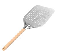 Zosenyer Pala pizza scorrevole, Professional Aluminium Shovel con pala per pizza perforata in acciaio inox e 43cm Manico in Legno, for Any Outdoor or Indoor Pizza e Pane Grill Oven