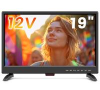ZOSHING TV 19 pollici,TV 12 volt per Camper con Sintonizzatore Digitale T2-HEVC,HDMI,USB,VGA porta IN,per Cucina,Camera da letto