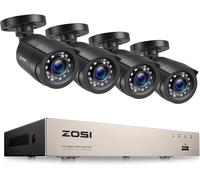 ZOSI 1080P Kit Videosorveglianza Esterna, 8CH DVR Senza HD Con 4 Telecamere TVI,