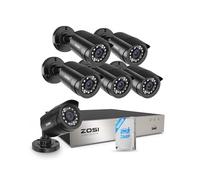 ZOSI 1080P Set Telecamera di Sorveglianza Esterna 8CH 500GB DVR e 6 Telecamere di Sicurezza Video Cablate 1080P per Esterni, Riconoscimento di Persone e Veicoli, Rilevamento di Movimento