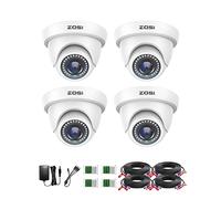 ZOSI 1080P - Telecamera di sorveglianza per esterni IP66, 3,6 mm, IR Vision 24 m, 90°, angolo compatibile con registratore di tipo HD-TVI