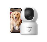 ZOSI 3MP Telecamera Wi-Fi 2.4/5GHz Interna, Microfono, Funziona con Alexa | 2K Telecamera, Visione Notturna, Tracciamento del Movimento, Rilevamento Umano, Audio Bidirezionale, C518