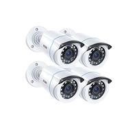 ZOSI 4 telecamere di sorveglianza esterne 1080P Full HD con cavo e alimentatore, visione notturna da 20 m, compatibile solo con TVI DVR 1080P