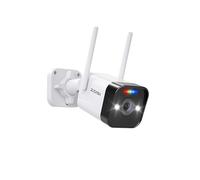 ZOSI 4MP Telecamera Esterna/Interna, WiFi 2,4G, Rilevamento Persone/Veicoli, Visione Notturna a Colori, Audio Bidirezionale, Faretti e Sirena, C188