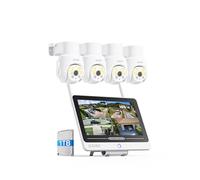 ZOSI 5MP WiFi 6 Kit di Telecamere di Sorveglianza per Esterni con Monitor da 12” 1TB HDD, Telecamera Dome PTZ a 360°, Rilevamento e Tracciamento Persone AI, Audio Bidirezionale