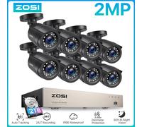 ZOSI 8CH CCTV System H.265 + 5MP Lite HD-TVI DVR kit 8 1080p 2MP Home Security Outdoor Night Vision Camera Kit di videosorveglianza