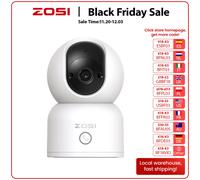 ZOSI C518 Telecamera IP di sicurezza intelligente Pan/Tilt per interni 2K 360 ° Baby Pet Monitor AI Human Tracking Telecamera di sorveglianza WiFi 2.4G/5G