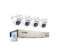 ZOSI Kit Telecamera Sorveglianza Esterna Cablata 1080P con DVR 8CH 500GB | Rilevamento di Persone/Veicoli, Visione Notturna IR 24 m, Angolo di Visione 90°, Avviso Istantaneo tramite APP gratuita