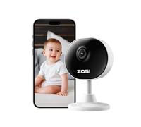 ZOSI Telecamera Wifi Interno, Collegamento WiFi, Rilevamento Persone, 1080P Visione Notturna 10m, Audio Bidirezionale, Avviso Istantaneo, Supporta Alexa, C688