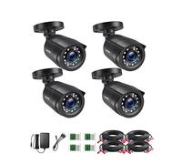 ZOSI TVI 1080P - Kit telecamera di sorveglianza esterna IP66, 24 LED IR 24 m Obectivo 3,6 mm, telecamera di sorveglianza CCTV