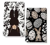 ZOSIGN 2PCS Strofinacci Cucina Pasqua, 40 x 60 CM Strofinacci Pasqua con Coniglio Foglia Uova, Asciugamani Cucina Primavera in Microfibra Morbido, per Decorazione Pasquale, Regali, Cucina (B)