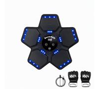 Zosudull Macchina da Boxe Musicale, Smart Music Boxing Machine con Luce LED, Dispositivo di Boxe Bluetooth Boxe Musicale, Obiettivo da Boxe Montato a Parete con Guanti da Boxe