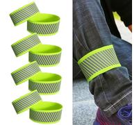 Zosutetoxo 8 Pezzi Morsetti per Pantaloni Bicicletta, Set di Nastri Riflettenti Elastici con Chiusura a Strappo, Riflettori per Bambini Percorso Scolastico & Jogging, Accessori per Bicicletta, Un
