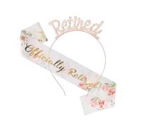Zosutetoxo Sash, 2 Pezzi Corona Donna con Regalo di pensionamento, Tiara e Fascia