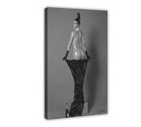 ZOSWUGB Poster su tela con attrice Kim Kardashian (26), decorazione per camera da letto, ufficio, camera da letto, regalo, 50 x 75 cm