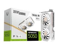 ZOTAC Gaming GeForce RTX 5050 Twin Edge OC White Edition DLSS 4 8GB GDDR6 128-bit 20 Gbps PCIE 5.0 Scheda grafica da gioco, SFF-Ready Compact Card, ZT-B50500Q-10M