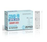 ZOTED - 10 tamponi 19 rapido 2025 - Test Nasali per Nuove Varianti - Tampone Alta Sensibilità - Certificati per Uso Domestico - Risultato Immediato