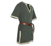 Zothiazo Camicia vichinga da uomo, tunica medievale, camicia da cavaliere vintage rinascimentale, camicia da pirata, scollo a V, cosplay, costume da performance t-shirt retrò per vacanze, feste