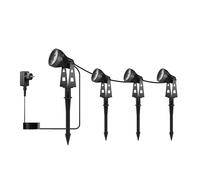 ZOTOYI Faretti da Giardino Alimentazione a Rete 14M, Impermeabile IP68 4-in-1 Angolo Regolabile, 400LM Luce Calda 3100K per Viali, Prati, Matrimoni, Zone Residenziali