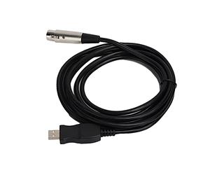 zottel Cavo Adattatore da USB a XLR, Cavo convertitore Microfono da 3 Metri Indicatore LED Identificazione Automatica per casa per PS3 Wii per Negozio di Musica