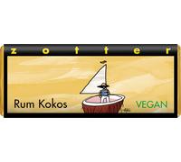 Zotter Schokolade Organic Rum Coconut - 70 g