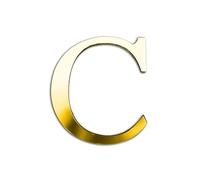 ZoTuoART Lettere a specchio in acrilico 3D oro ispessimento - Combinazione libera specchio autoadesivo in plexiglass - fai da te sicurezza infrangibile adesivi da parete specchio decorazione lettera C