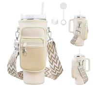 Zouboto Stanley - Borsa porta bicchieri con tasca per telefono, porta bottiglia d'acqua isolata in neoprene, tracolla regolabile per palestra e viaggi, portabottiglie a tenuta stagna per donne, uomini