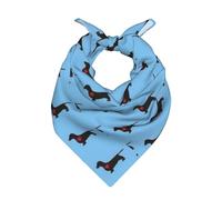 Zouey Bandane per donne o uomini, fascia per capelli quadrata, sciarpa, cravatta, sciarpa da assistente di volo, bassotto, amore in blu