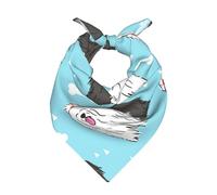 Zouey Bandane per donne o uomini, fascia per capelli quadrata, sciarpa, cravatta, sciarpa da hostess, motivo Old English Sheepdog