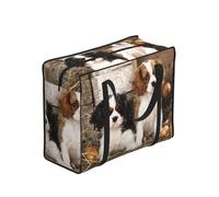 Zouey Borsa della spesa pieghevole e riutilizzabile, borse per la spesa portatili con cerniera e maniglia robusta, Cavalier King Charles Spaniel cuccioli di piccola taglia