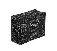 Zouey Borsa della spesa pieghevole e riutilizzabile, borse per la spesa, sacchi per la biancheria portatili con cerniera e maniglia robusta, formula fisica E=mc2