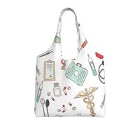 Zouey Borsa in tela a spalla singola, borsa in tela per donna, borsa a tracolla, borsa della spesa, borsa per infermiere, dottore e medicina