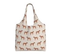 Zouey Borsa in tela a spalla singola, borsa in tela per donna, borsa a tracolla, borsa della spesa, cane di razza Rhodesian Ridgeback, colore marrone chiaro