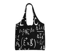 Zouey Borsa in tela a spalla singola, borsa in tela per donna, borsa a tracolla, borsa della spesa, formula fisica legge E=Mc2