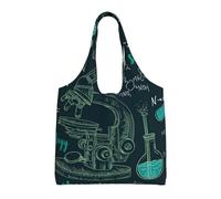 Zouey Borsa in tela a spalla singola, borsa in tela per donna, borsa a tracolla, borsa della spesa, interessante scienza chimica
