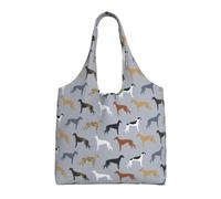 Zouey Borsa in tela a spalla singola, borsa in tela per donna, borsa a tracolla, borsa della spesa, levrieri, cane da salvataggio, i migliori cani carini