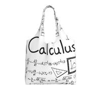 Zouey Borsa in tela a spalla singola, borsa in tela per donna, borsa a tracolla, borsa della spesa, matematica, geometria, calcolo